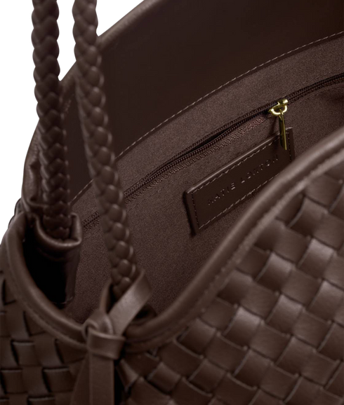 Nova Hand Woven Large Shoulder Bag - Chocolate