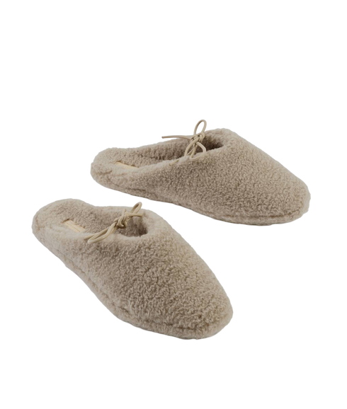 Gift Boxed Borg Slippers - Taupe