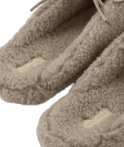 Gift Boxed Borg Slippers - Taupe