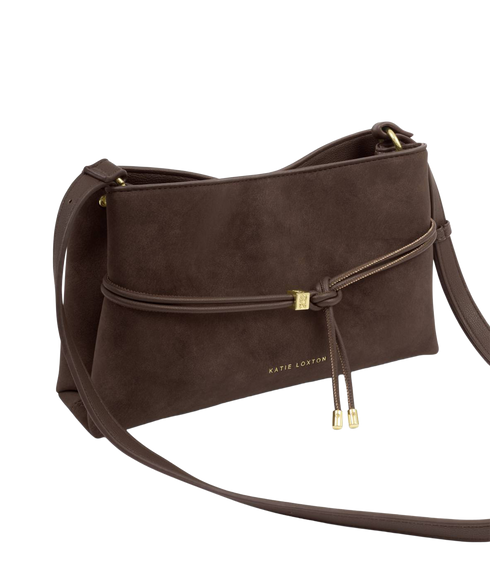 Lori Crossbody Bag - Chocolate Suedette