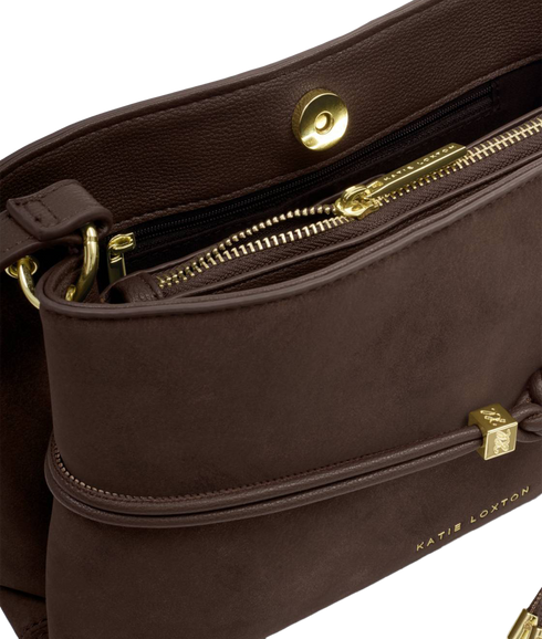Lori Crossbody Bag - Chocolate Suedette