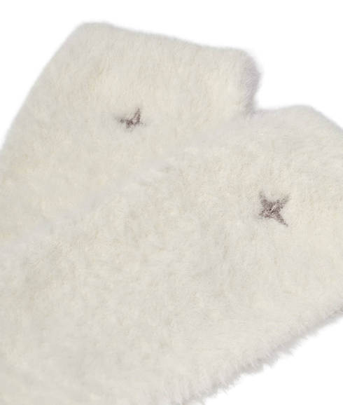 Gift Boxed Fluffy Socks | Star | Off White | One Size