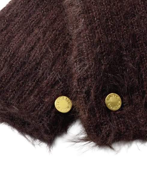 Gift Boxed Hat And Mitten Set - Chocolate