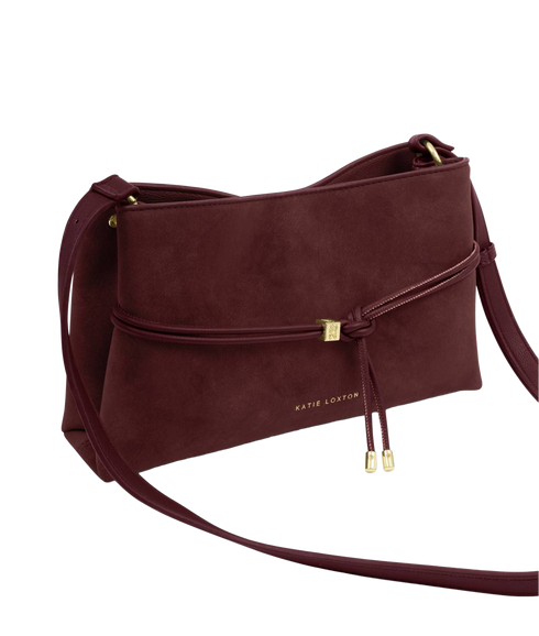 Lori Crossbody Bag - Cherry Suedette