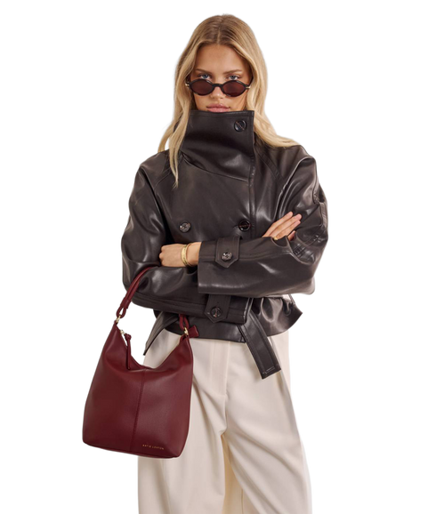 Hallie Satchel Bag - Cherry