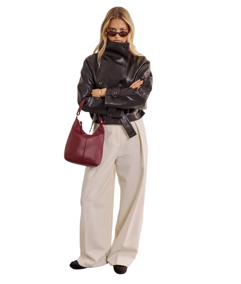 Hallie Satchel Bag - Cherry