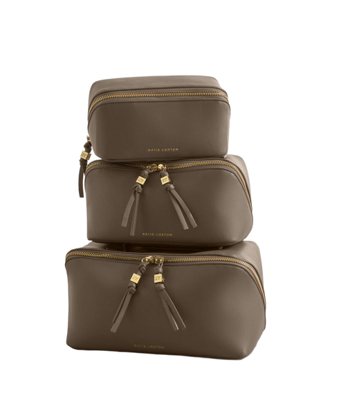 Soho Medium Make Up/Wash Bag - Mink
