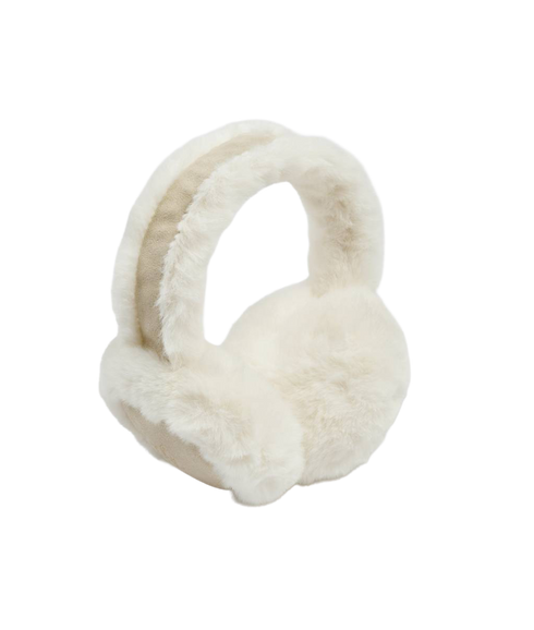 Faux Suede Earmuffs - Cream