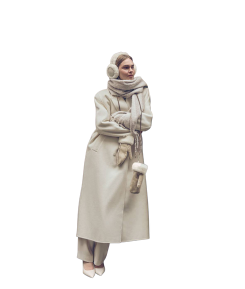 Faux Suede Earmuffs - Cream