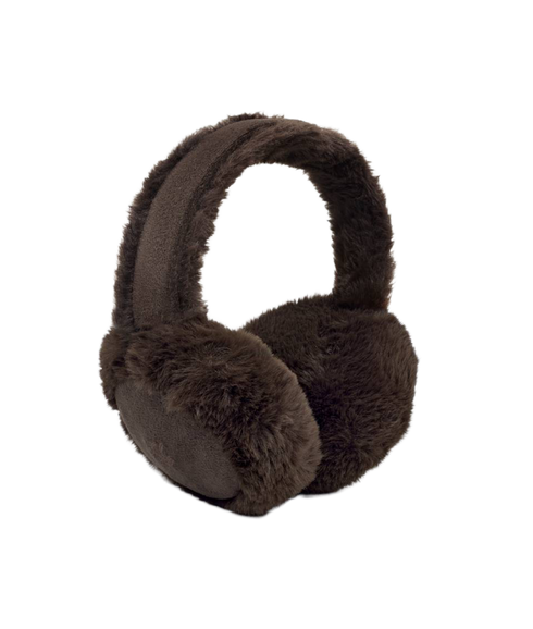 Faux Suede Earmuffs - Chocolate