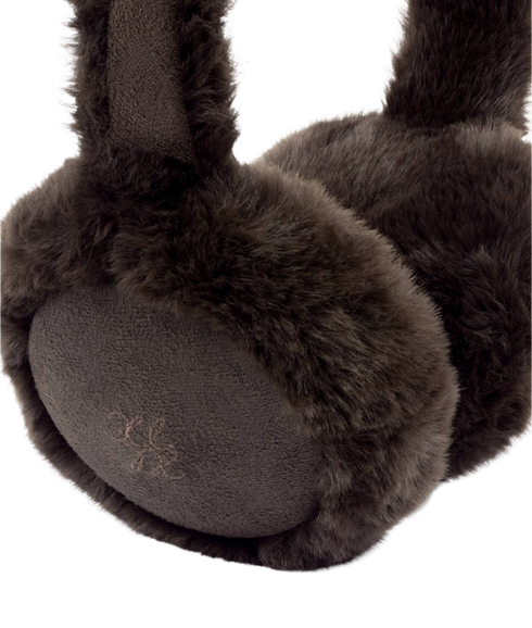 Faux Suede Earmuffs - Chocolate