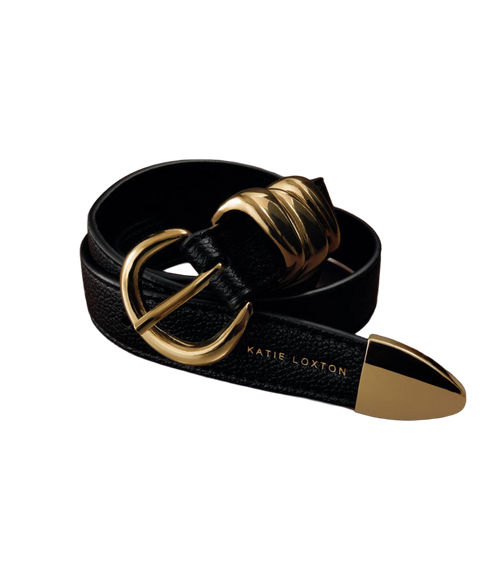 Belt With Organic Loops - Black