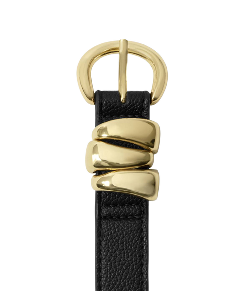 Belt With Organic Loops - Black