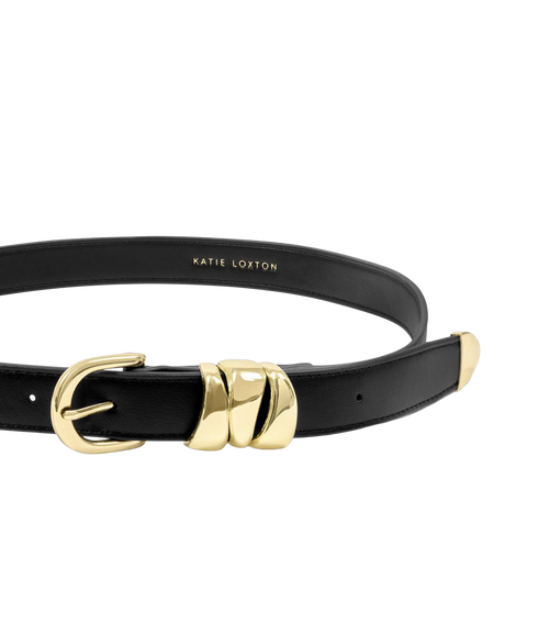 Belt With Organic Loops - Black