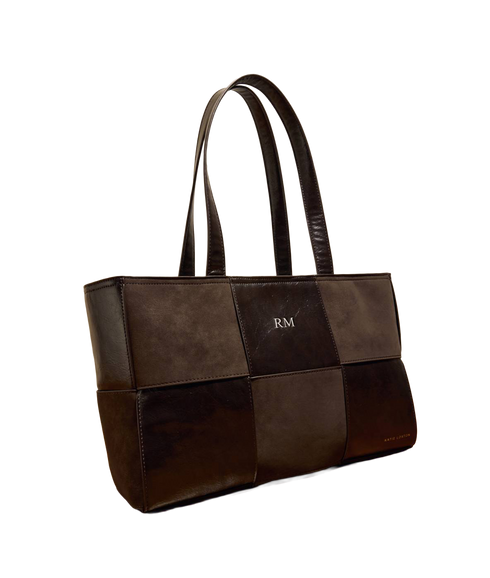 Taya Woven Tote Bag - Chocolate