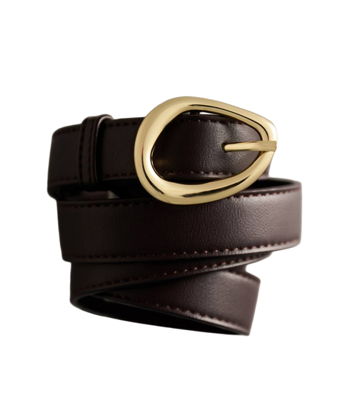 Organic Buckle Belt - Bitter Chocolate