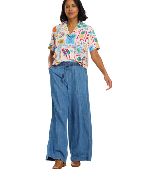 Odele Shirt - White/Jungle Tile
