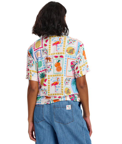 Odele Shirt - White/Jungle Tile