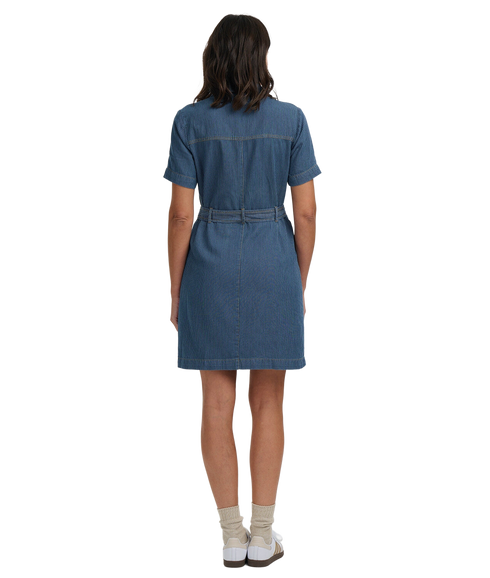 Tasha Mini Dress - Blue Stripe Denim
