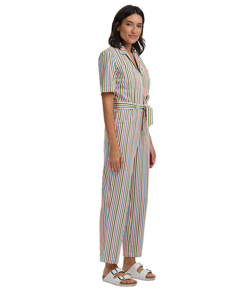 Meredith Boilersuit - Multi/Canvas Stripe