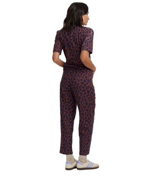 Meredith Jumpsuit - Rust/Navy/Leopard