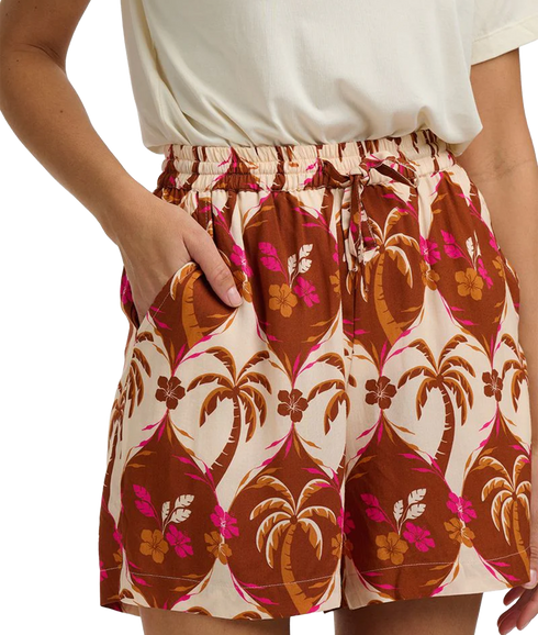 Patty Shorts - Browns/Palm Waves Tile