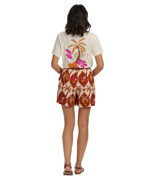 Patty Shorts - Browns/Palm Waves Tile