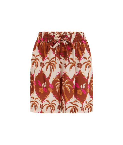 Patty Shorts - Browns/Palm Waves Tile