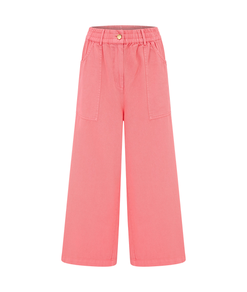 Charlene Cropped Trousers - Coral