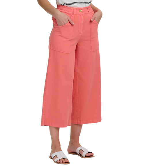 Charlene Cropped Trousers - Coral