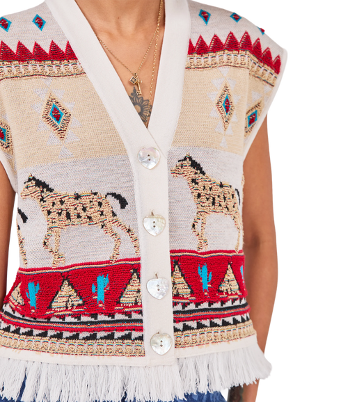Nomadic Tapestry Waistcoat - Cream