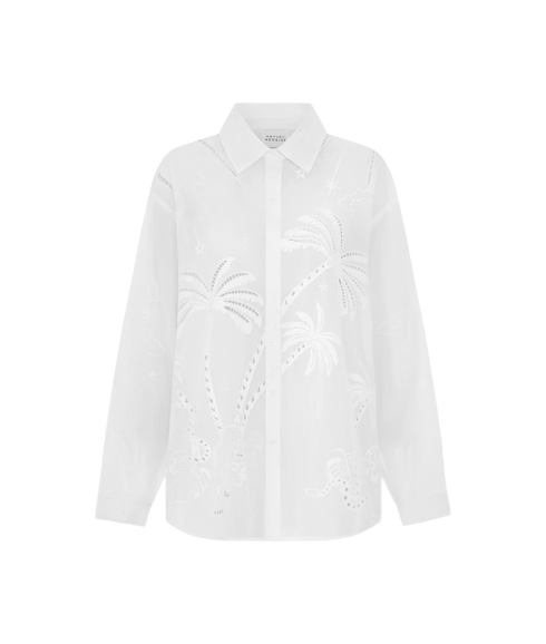 Eden Palm Shirt - White