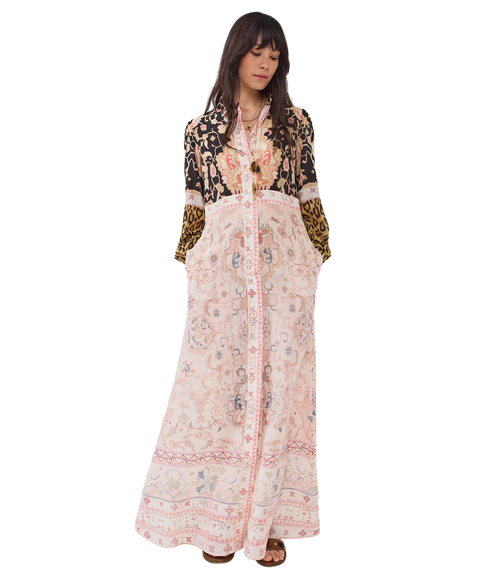Desert Loom Silk Shirt Dress - Multi