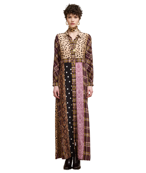 Edie Silk Shirt Dress - Multi