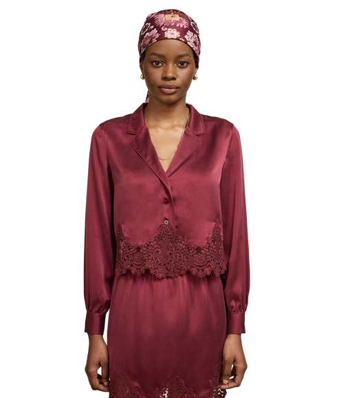Lola Silk Shirt - Burgundy