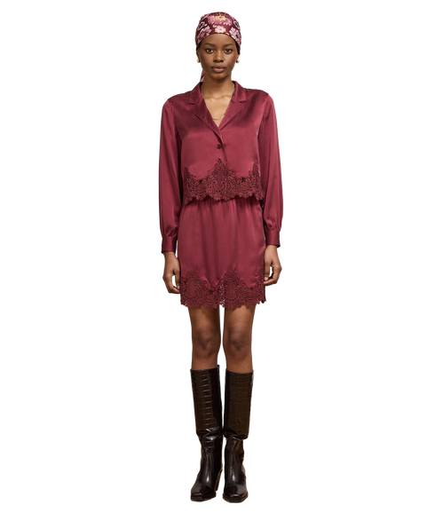 Lola Silk Shirt - Burgundy
