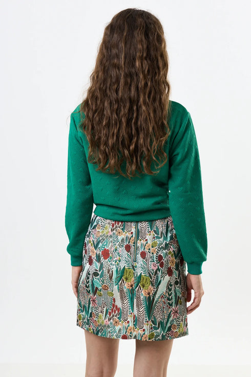 Aubin Jungle Jacquard A- Line Mini Skirt