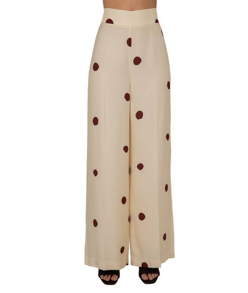 Suzanna Spot Trouser - Ecru Spot