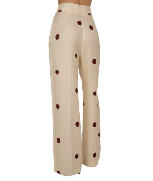 Suzanna Spot Trouser - Ecru Spot