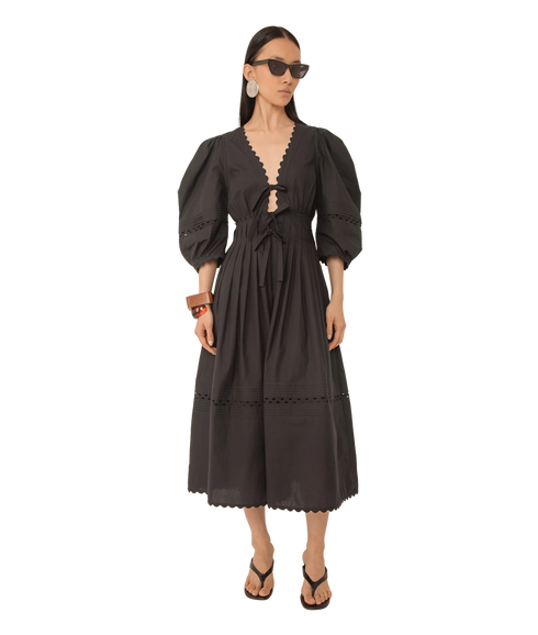 Pilar Pleat Dress - Black