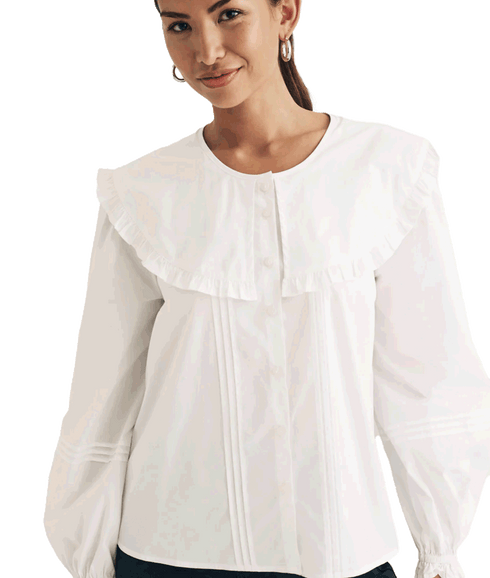 Peter Pan Collar Blouse - White