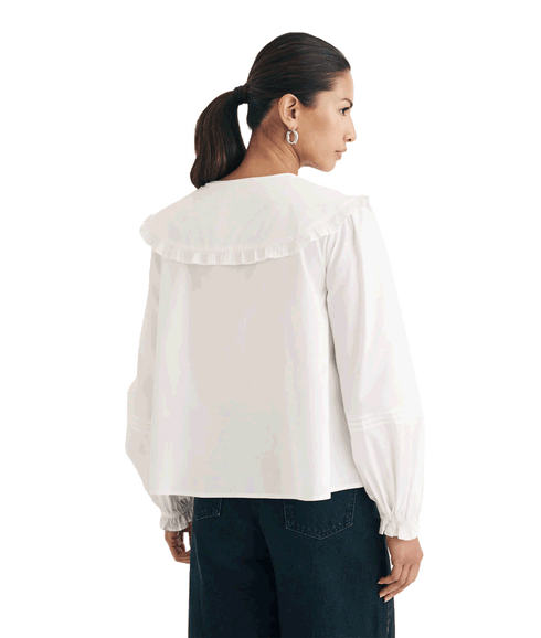 Peter Pan Collar Blouse - White