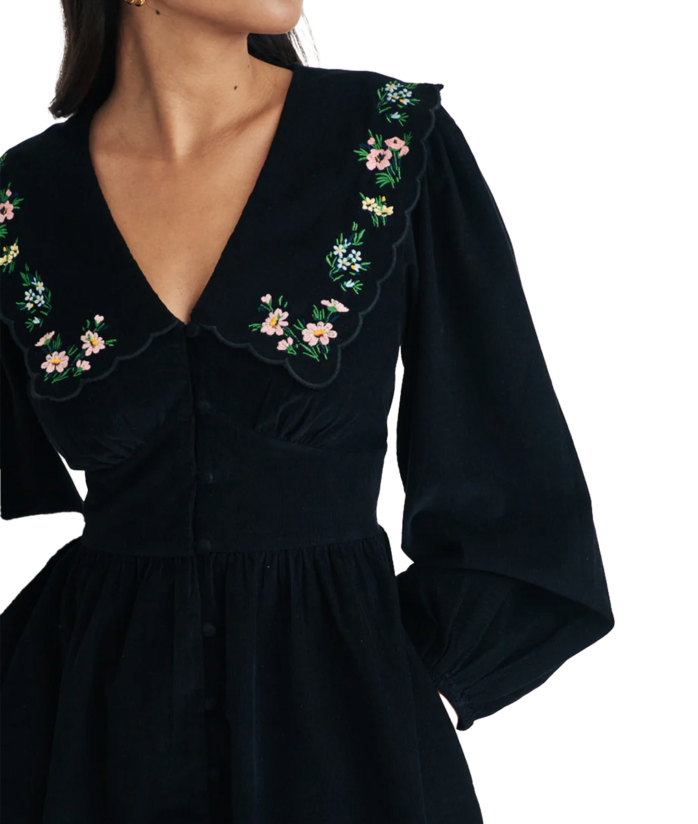 sachin and babi light blue dress Monsoon Faye Velvet Tunic Dress, Black