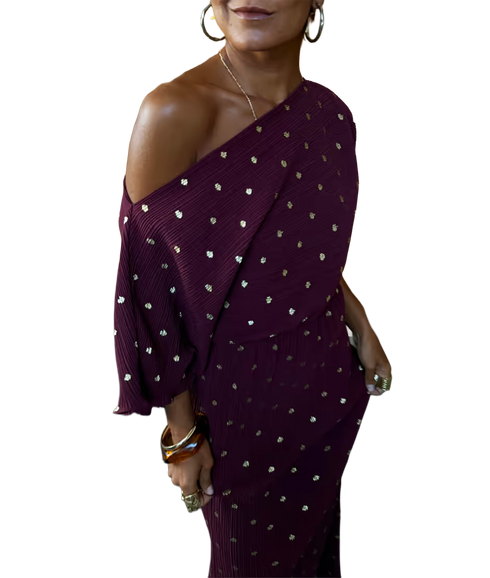 Tilly Plisse Dress - Red