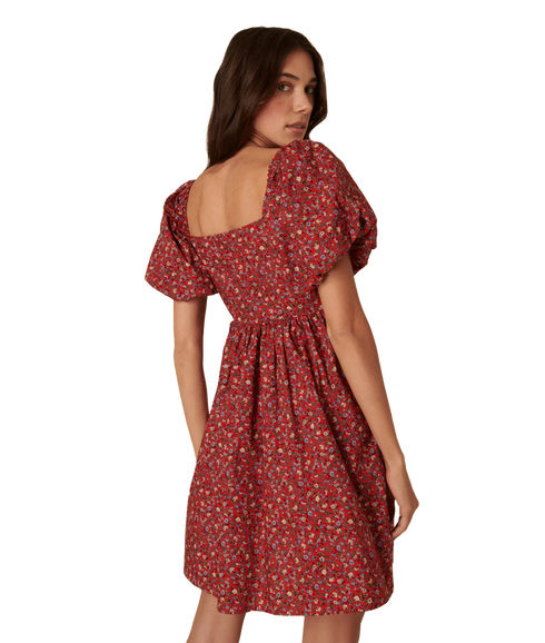 Joanna Mini Dress Ina Ditsy - Red
