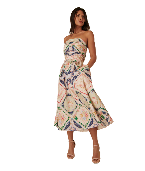 Felicity Midi Dress Suki Scarf - Multi