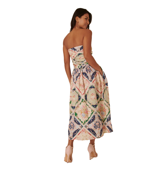 Felicity Midi Dress Suki Scarf - Multi