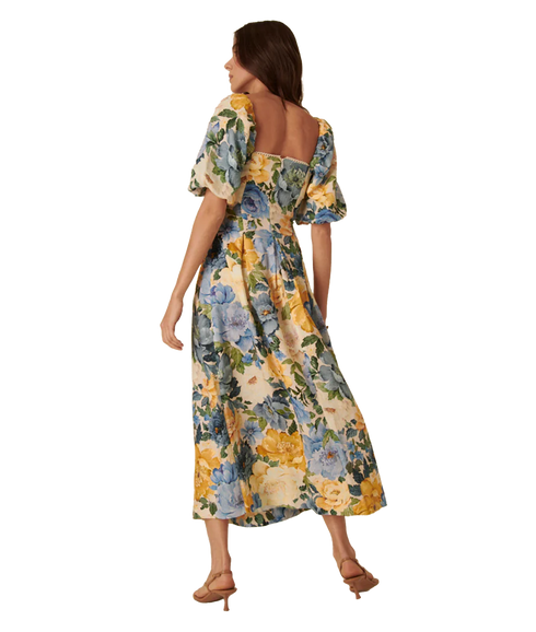 Demi Midi Dress Elena Blooms - Multi