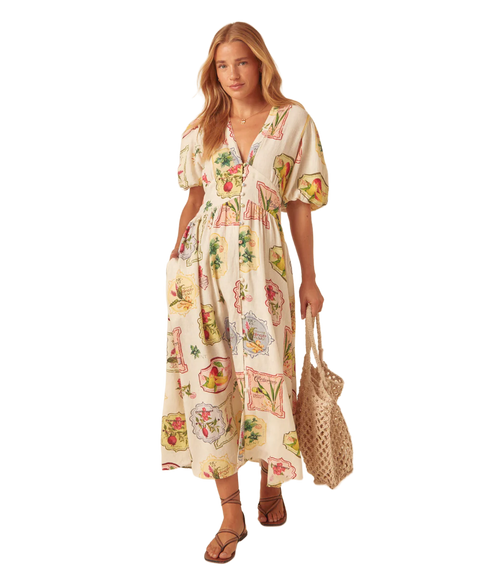 Starlight SS Midi Dress - Multi