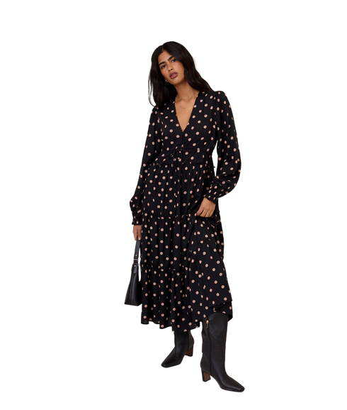 Sofia Midi Dress - Black